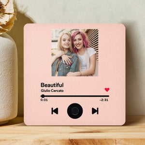 Customized Album Fridge Magnet Personalized Music Fridge Magnet Can Play Songs and Adjust Volume - MadeMineAU