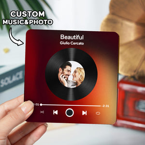 Personalized Photo Album Fridge Magnet Music Wall Photo Sticker Music Movement That Can Be Played Without Cell Phone Music Fridge Magnet Pro Can Play Songs - MadeMineAU