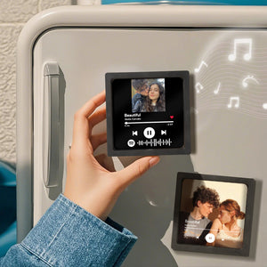 Customized Album Fridge Magnet Personalized Music Fridge Magnet Can Play Songs and Adjust Volume - MadeMineAU