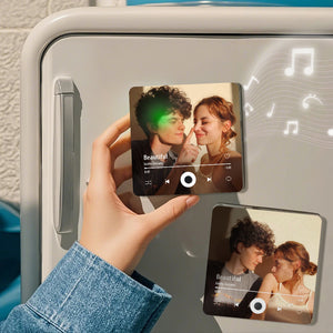 Customized Album Fridge Magnet Personalized Music Fridge Magnet Can Play Songs and Adjust Volume - MadeMineAU