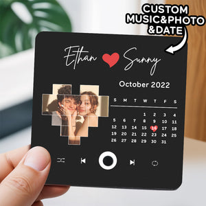 Customized Multiple Photo Music Fridge Magnet Can Play Songs Personalised Photo Fridge Magnet - MadeMineAU