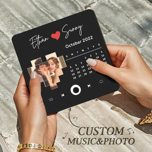 DIY Customized Printed Music Fridge Sticker Calendar Photo Gifts Music Wall Photo Sticker Music Movement That Can Be Played Without Cell Phone - MadeMineAU