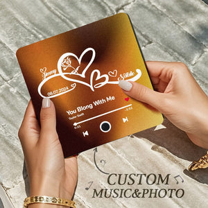 Customized Music Fridge Magnet Personalized Fridge Magnet With Photo Creative Gift - MadeMineAU