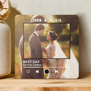 Personalized Photo Album Fridge Magnet Music Wall Photo Sticker Music Movement That Can Be Played Without Cell Phone Music Fridge Magnet Can Play Songs for Weddings - MadeMineAU