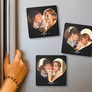 Customized Album Fridge Magnet Spotify Heart Personalized Photo Music Fridge Magnet Can Play Songs Anniversary Gifts - MadeMineAU