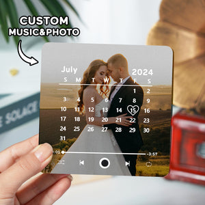 Customized Album Fridge Magnet Calendar Personalized Photo Music Fridge Magnet Can Play Songs Anniversary Gifts Ideas - MadeMineAU