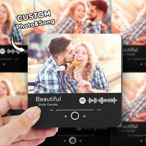 Customized Album Fridge Magnet Personalized Music Fridge Magnet Can Play Songs and Adjust Volume - MadeMineAU