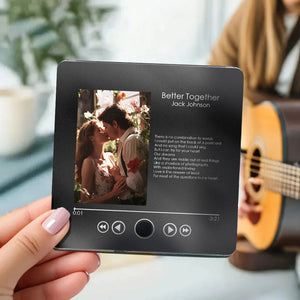 Customized Album Fridge Magnet Can Play Songs Text Couple Gift - MadeMineAU