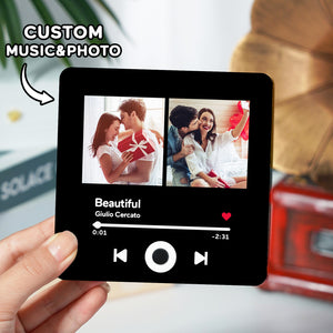 Customized Multiple Photo Music Fridge Magnet Can Play Songs Personalised Photo Fridge Magnet - MadeMineAU