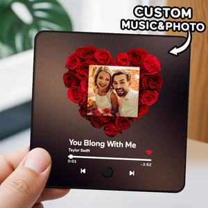 Personalized Photo Spotify Music Fridge Magnet Custom Wall Photo Sticker Music Fridge Magnet Can Play Songs - MadeMineAU