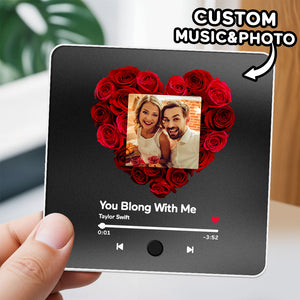 Personalized Photo Spotify Music Fridge Magnet Custom Wall Photo Sticker Music Fridge Magnet Can Play Songs - MadeMineAU