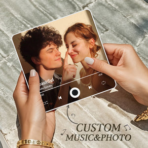 Personalized Photo Spotify Music Fridge Magnet Custom Wall Photo Sticker Music Fridge Magnet Can Play Songs - MadeMineAU