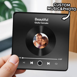 Personalized Photo Spotify Music Fridge Magnet Custom Wall Photo Sticker Music Fridge Magnet Can Play Songs - MadeMineAU