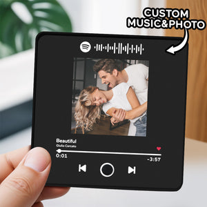 Personalized Photo Spotify Music Fridge Magnet Custom Wall Photo Sticker Music Fridge Magnet Can Play Songs - MadeMineAU