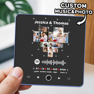 Personalized Photo Album Fridge Magnet Music Wall Photo Sticker Music Movement That Can Be Played Without Cell Phone Music Fridge Magnet Pro Can Play Songs - MadeMineAU