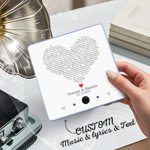 Custom Music Fridge Magnet Lyrics Photo Sticker Gifts Music Wall Photo Sticker Music Movement That Can Be Played Without Cell Phone - MadeMineAU