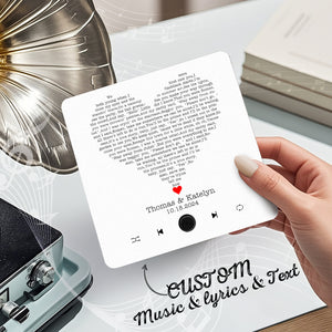 Custom Music Fridge Magnet Lyrics Photo Sticker Gifts Music Wall Photo Sticker Music Movement That Can Be Played Without Cell Phone - MadeMineAU