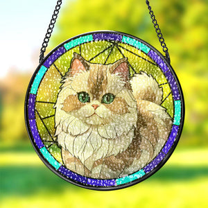 Personalized Pet Stained Glass Art Suncatcher Pet Memorial Ornament Gifts for Pet Lovers - MadeMineAU