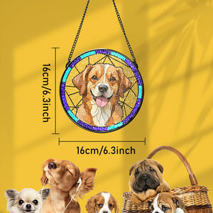 Personalized Pet Stained Glass Art Suncatcher Pet Memorial Ornament Gifts for Pet Lovers - MadeMineAU