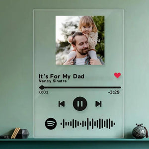 Father's Day Gifts - Custom Spotify Code Music Plaque Spotify Keychain Spotify Night Light