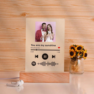 TO MY FATHER - Custom Scannable Spotify Code Music Acrylic Glass Night Light