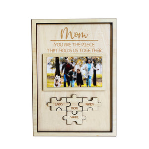 Custom Dad Puzzle Piece Sign Personalized Family Member Sign Gift for Dad You Are the Piece That Holds Us Together