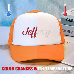 Custom Puff Print Trucker Hat Personalized Temperature-sensitive Foam Trucker Caps - MadeMineAU