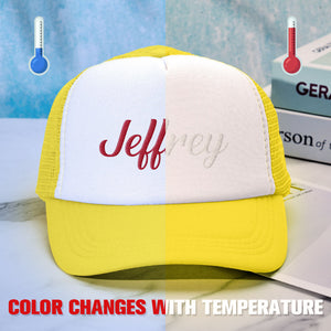 Custom Puff Print Trucker Hat Personalized Temperature-sensitive Foam Trucker Caps - MadeMineAU