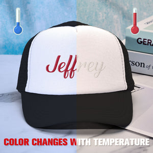 Custom Puff Print Trucker Hat Personalized Temperature-sensitive Foam Trucker Caps - MadeMineAU