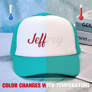 Custom Puff Print Trucker Hat Personalized Temperature-sensitive Foam Trucker Caps - MadeMineAU