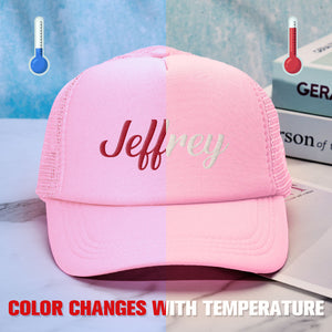 Custom Puff Print Trucker Hat Personalized Temperature-sensitive Foam Trucker Caps - MadeMineAU