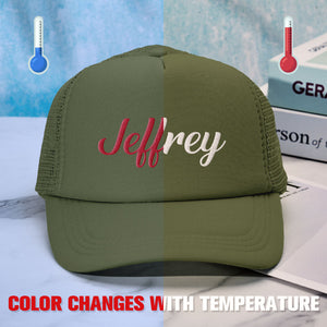 Custom Puff Print Trucker Hat Personalized Temperature-sensitive Foam Trucker Caps - MadeMineAU