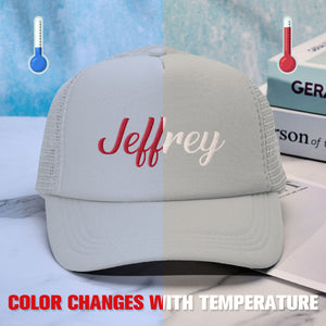 Custom Puff Print Trucker Hat Personalized Temperature-sensitive Foam Trucker Caps - MadeMineAU