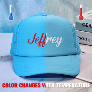 Custom Puff Print Trucker Hat Personalized Temperature-sensitive Foam Trucker Caps - MadeMineAU