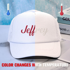 Custom Puff Print Trucker Hat Personalized Temperature-sensitive Foam Trucker Caps - MadeMineAU