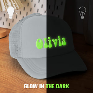 Custom Puff Print Trucker Hat Personalized Glow-in-the-dark Foam Trucker Caps for Adult - MadeMineAU