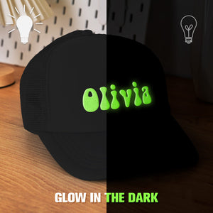 Custom Puff Print Trucker Hat Personalized Glow-in-the-dark Foam Trucker Caps for Adult - MadeMineAU