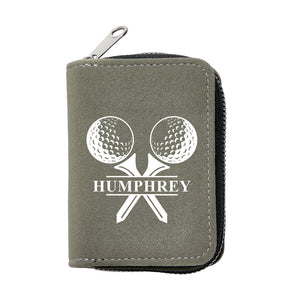 Personalized Leather Golf Wallet with 18 Card Slots Card Holder Wallet Gift for Men - MadeMineAU