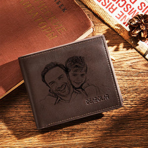 Gifts For Dad To My Dad Personalized Photo Wallet Leather Wallet Engraved Wallet To My Son To My Brother