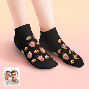 Custom Low Cut Ankle Face Socks Beer Party Socks - MadeMineAU