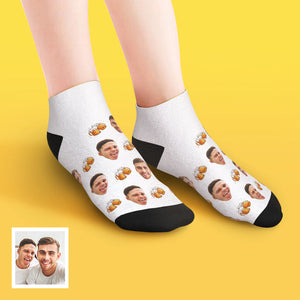 Custom Low Cut Ankle Face Socks Beer Party Socks - MadeMineAU