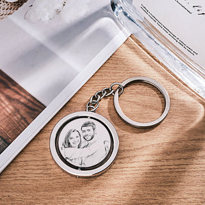 Custom Photo Calendar Keychain Rotate Special Date Couple Anniversary Gifts - MadeMineAU