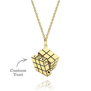 S925 Silver Pendant Necklace Customizable Love Cube Pendant Necklace Fine Jewelry Gifts - soufeelus