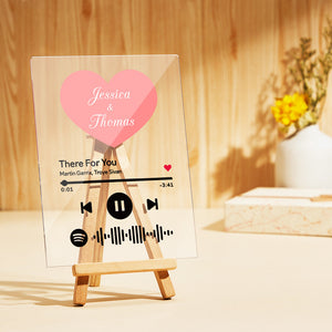 Valentine‘s Day Gifts Custom Spotify Glass Plaque/Keychain/Night Light Engraved Spotify Code Plaque/Keychain/Night Light- Gifts For Lovers