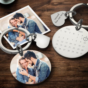 Personalized Calendar Key-chain Significant Date Marker Gift for Couples - MadeMineAU