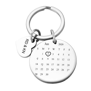 Personalized Calendar Key-chain Significant Date Marker Gift for Couples - MadeMineAU