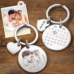 Personalized Calendar Key-chain Significant Date Marker Gift for Couples - MadeMineAU