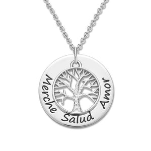Engraved Necklace Name Necklace Mothers Meaningful Gifts Family Tree Necklace Rose Gold Plated Silver - MadeMineAU