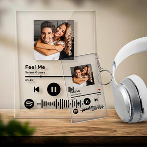 Custom Scannable Spotify Code Music Acrylic Glass Plaque For Dad
