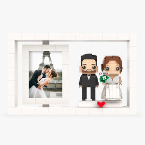 Full Body Customizable 2 People Custom Brick Figures Photo Frame Small Particle Block Home Decor Brick Me Figures - MadeMineAU